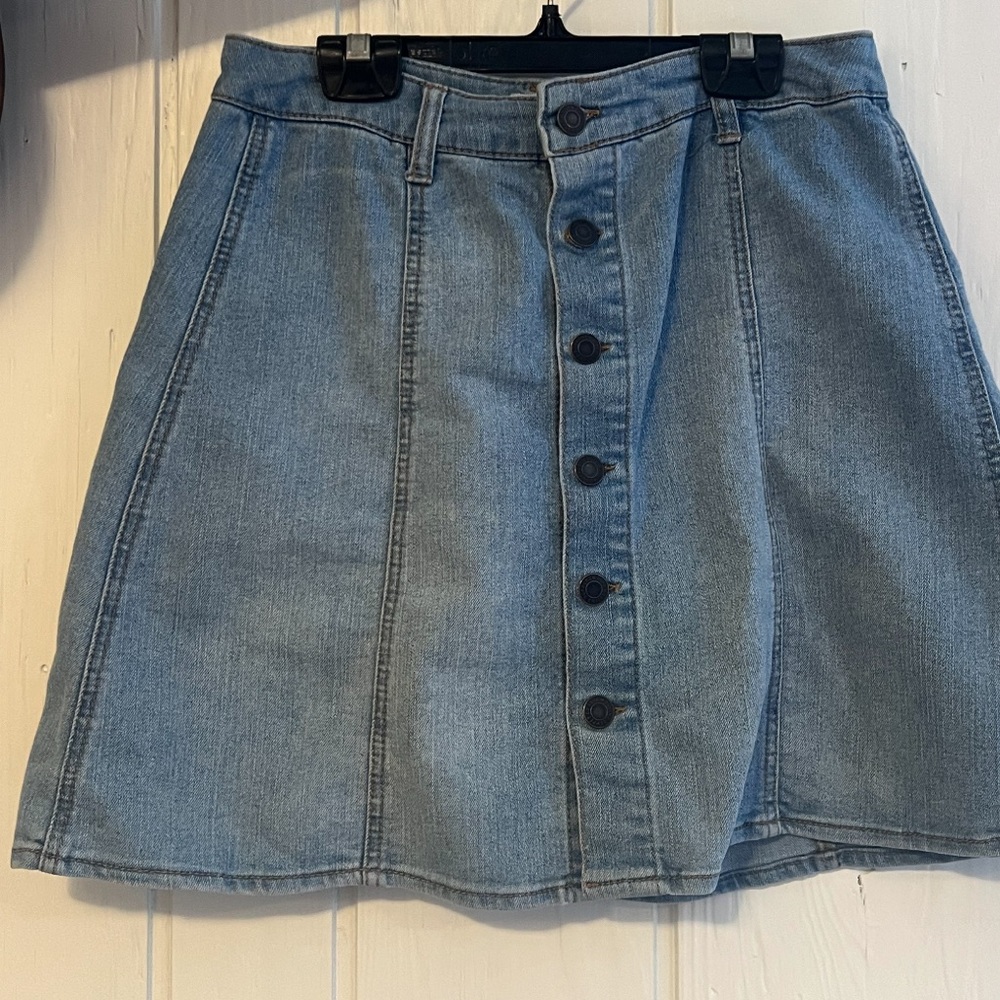 Mossimo Supply Co. Blue Denim A-Line Skirt